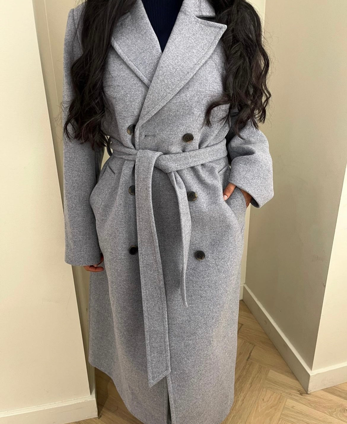 SLFMILO Coat - Light Grey Melange